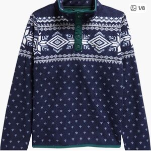 Vineyard Vines Kids Snap Placket Fleece Harbor Pullover